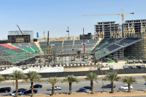 Construction of temporary stadium for Royal Rumble 2026 in Riyadh nears completion